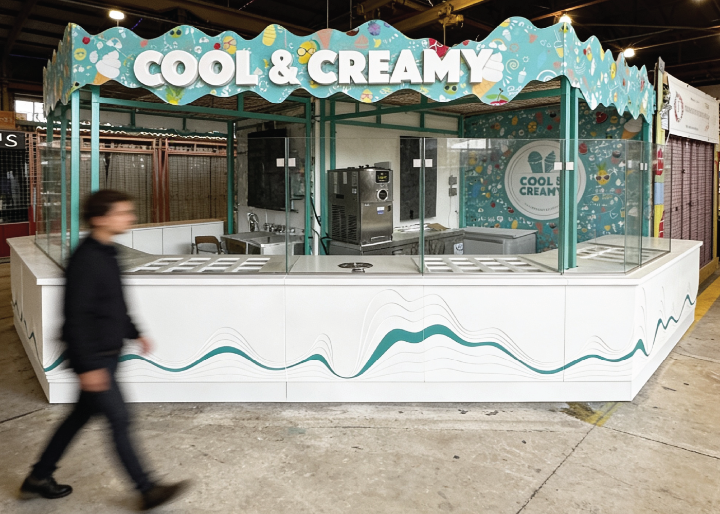 Retail display and branded experience for Cool and Creamy in Hollywood, Florida by Habitar 91