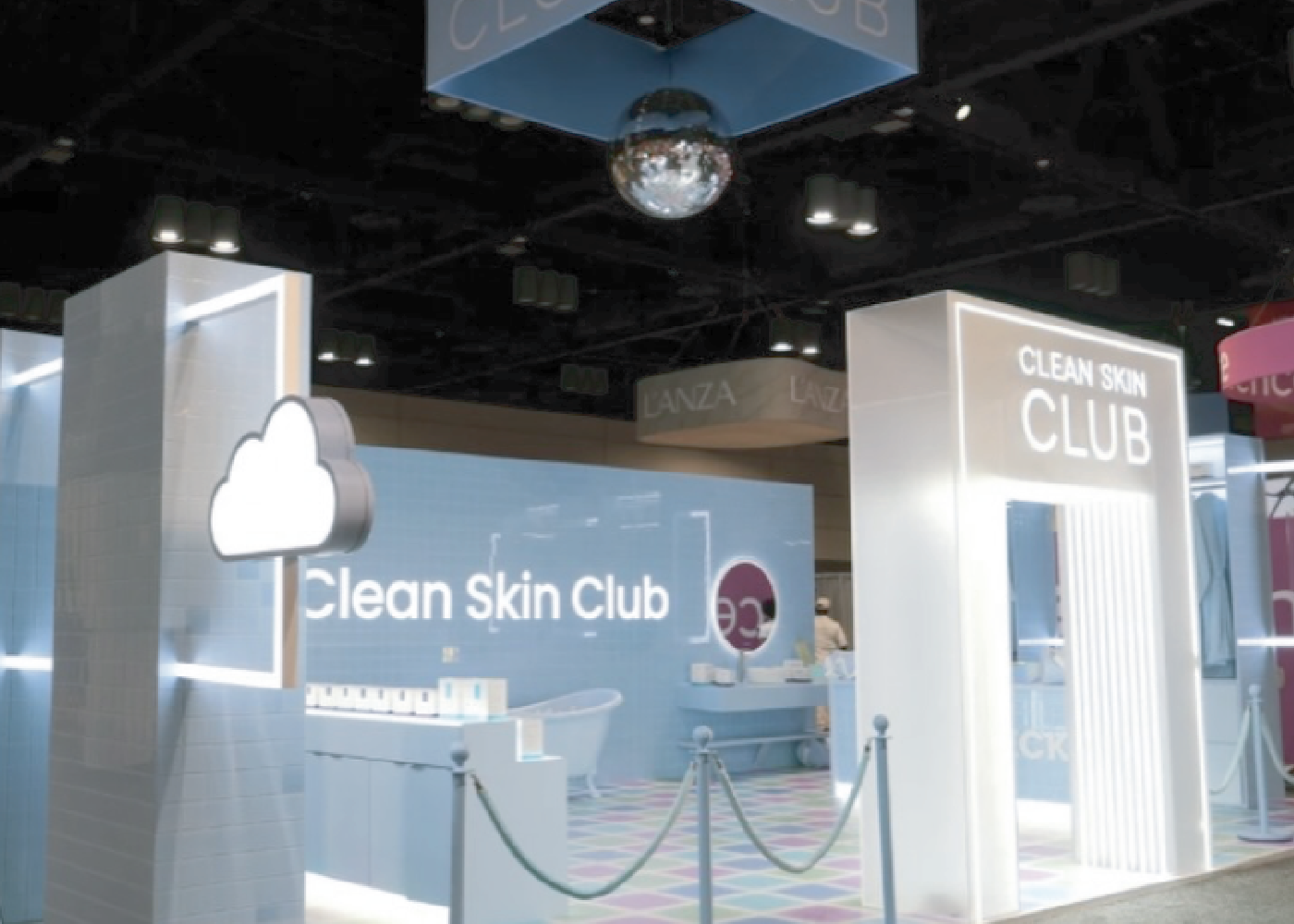Clean Skin Club Ulta World booth design and branded environment by Habitar 91