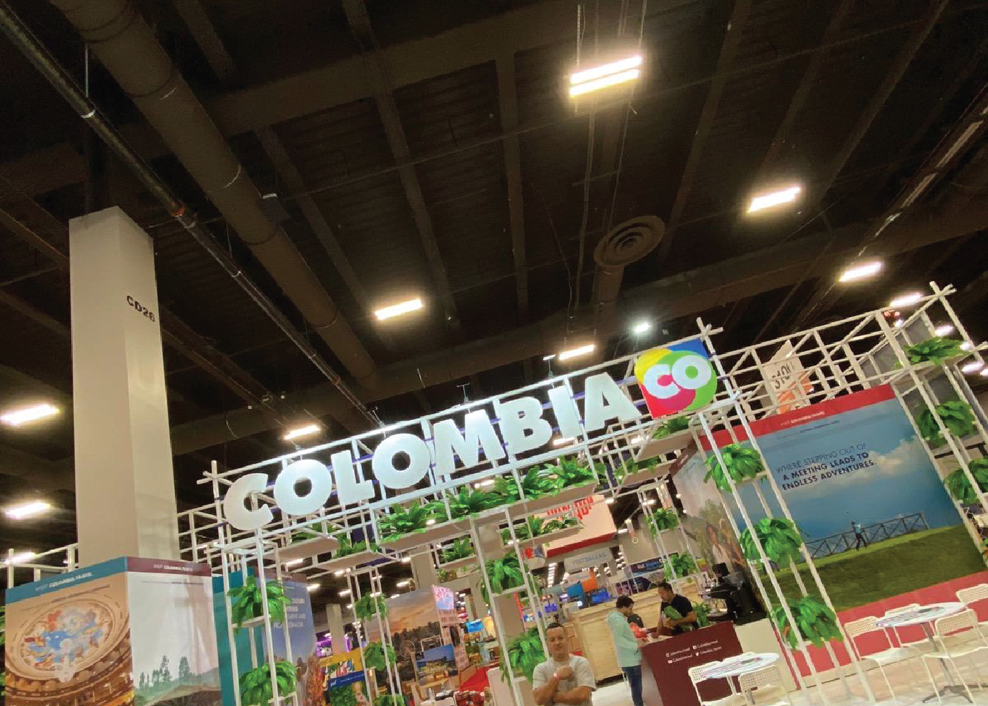 ProColombia branded event environment detail by Habitar 91