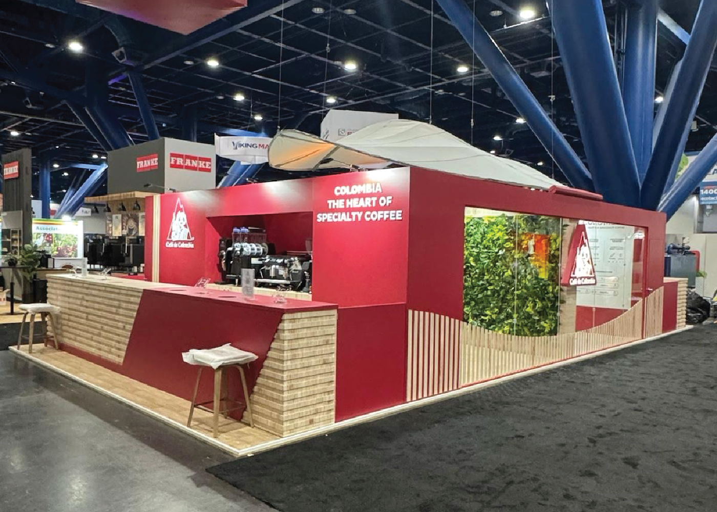 Café de Colombia trade show booth installation and exhibition environment by Habitar 91