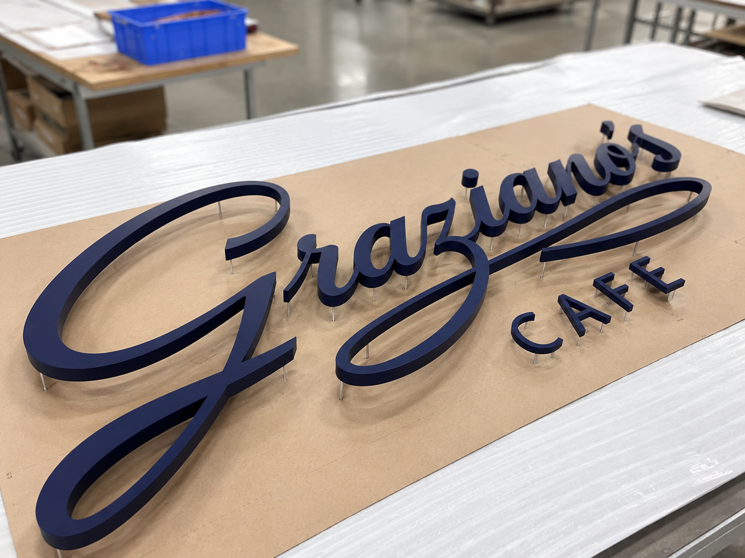 Non illuminated dimensional interior logo sign by Habitar 91